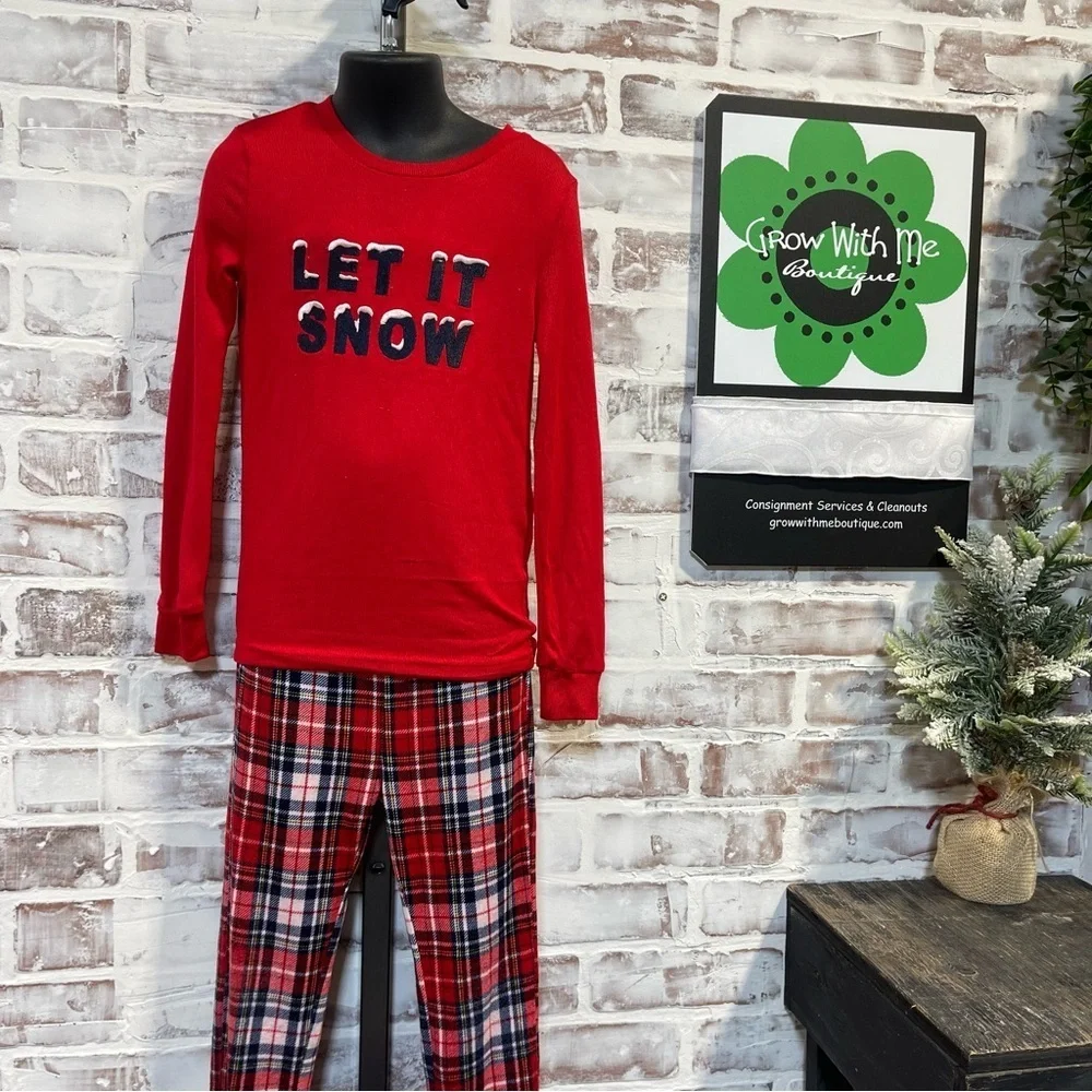 Members mark Red 'Let It Snow' Kids Pajamas size 6